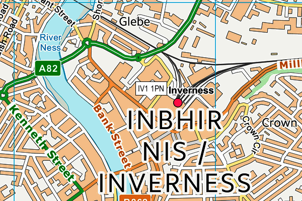 IV1 1PN map - OS VectorMap District (Ordnance Survey)