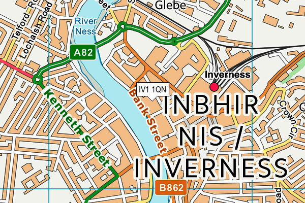 IV1 1QN map - OS VectorMap District (Ordnance Survey)