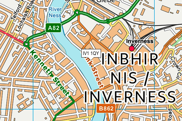 IV1 1QY map - OS VectorMap District (Ordnance Survey)