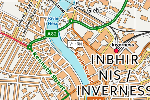 IV1 1RN map - OS VectorMap District (Ordnance Survey)