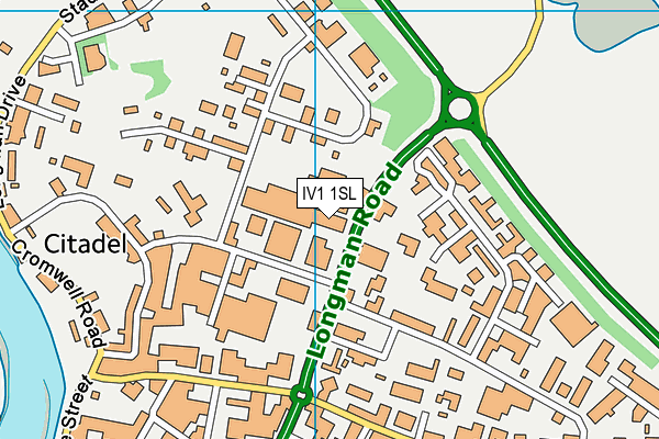 IV1 1SL map - OS VectorMap District (Ordnance Survey)