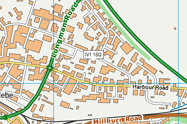 IV1 1SQ map - OS VectorMap District (Ordnance Survey)