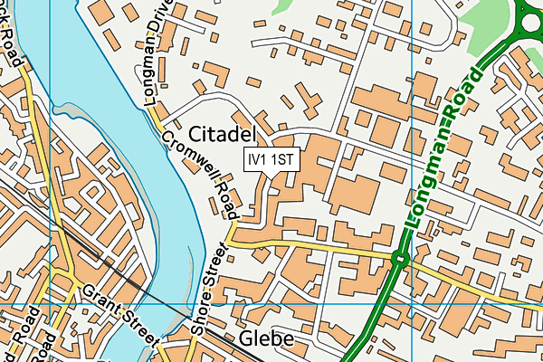 IV1 1ST map - OS VectorMap District (Ordnance Survey)