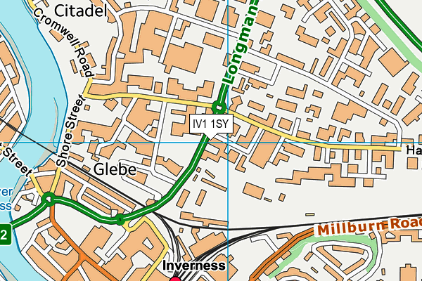 IV1 1SY map - OS VectorMap District (Ordnance Survey)