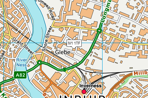 IV1 1TF map - OS VectorMap District (Ordnance Survey)