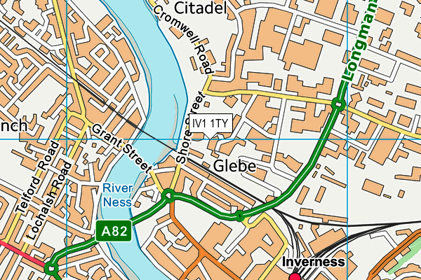 IV1 1TY map - OS VectorMap District (Ordnance Survey)