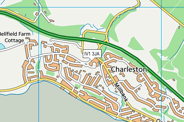 IV1 3JA map - OS VectorMap District (Ordnance Survey)