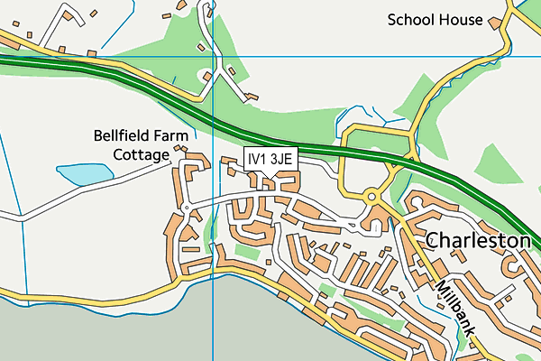 IV1 3JE map - OS VectorMap District (Ordnance Survey)