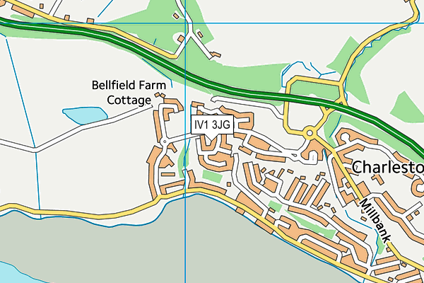 IV1 3JG map - OS VectorMap District (Ordnance Survey)