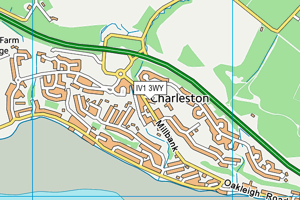 IV1 3WY map - OS VectorMap District (Ordnance Survey)