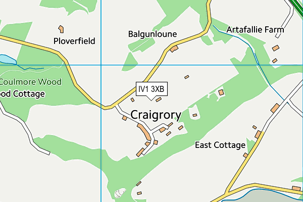 IV1 3XB map - OS VectorMap District (Ordnance Survey)