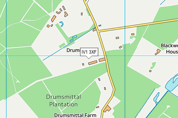 IV1 3XF map - OS VectorMap District (Ordnance Survey)