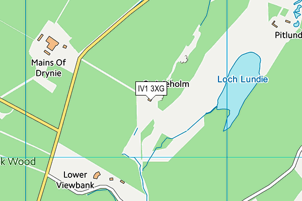 IV1 3XG map - OS VectorMap District (Ordnance Survey)