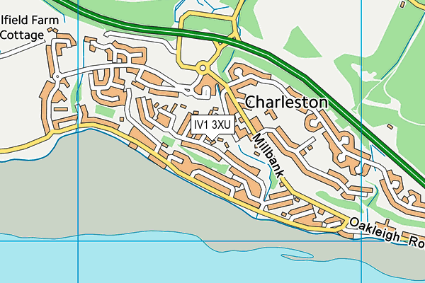 IV1 3XU map - OS VectorMap District (Ordnance Survey)