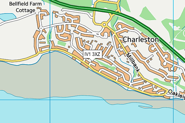 IV1 3XZ map - OS VectorMap District (Ordnance Survey)