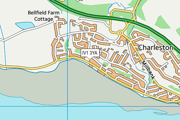 IV1 3YA map - OS VectorMap District (Ordnance Survey)