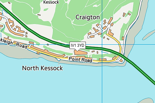 IV1 3YD map - OS VectorMap District (Ordnance Survey)