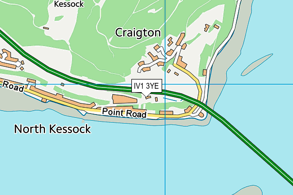 IV1 3YE map - OS VectorMap District (Ordnance Survey)