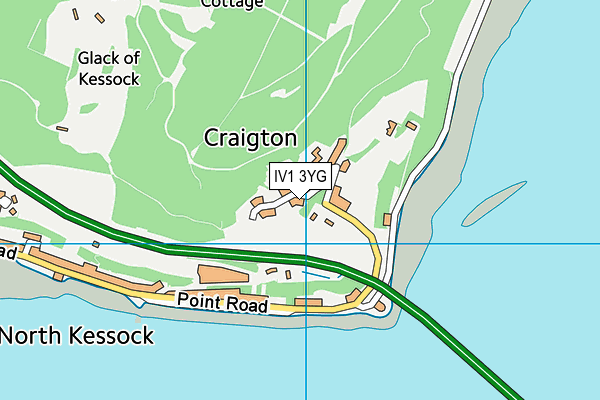 IV1 3YG map - OS VectorMap District (Ordnance Survey)