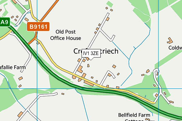 IV1 3ZE map - OS VectorMap District (Ordnance Survey)