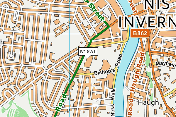 IV1 9WT map - OS VectorMap District (Ordnance Survey)