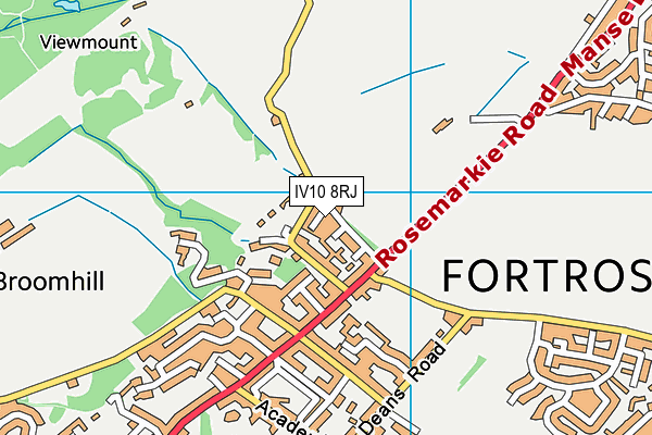 IV10 8RJ map - OS VectorMap District (Ordnance Survey)