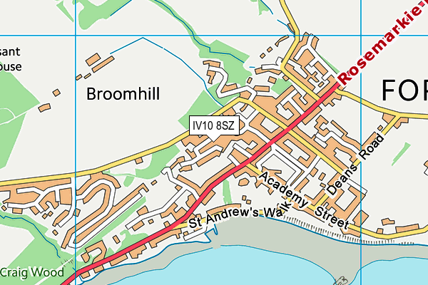 IV10 8SZ map - OS VectorMap District (Ordnance Survey)