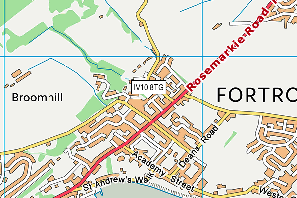 IV10 8TG map - OS VectorMap District (Ordnance Survey)