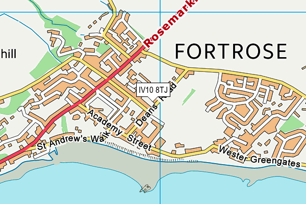 IV10 8TJ map - OS VectorMap District (Ordnance Survey)