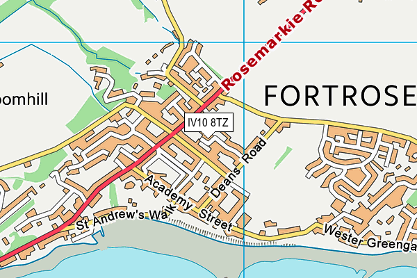 IV10 8TZ map - OS VectorMap District (Ordnance Survey)