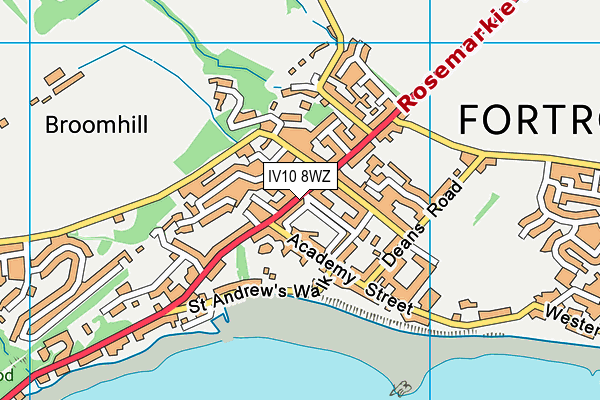 IV10 8WZ map - OS VectorMap District (Ordnance Survey)