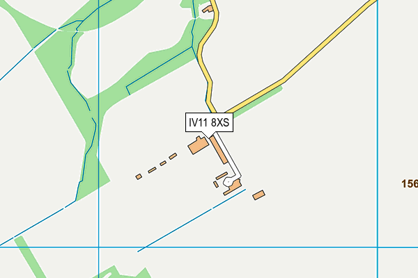 IV11 8XS map - OS VectorMap District (Ordnance Survey)