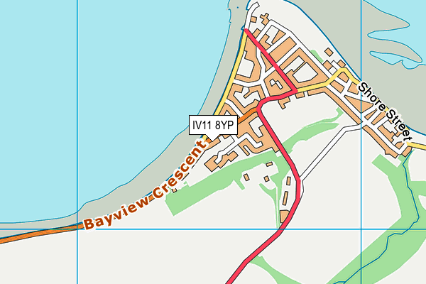 IV11 8YP map - OS VectorMap District (Ordnance Survey)