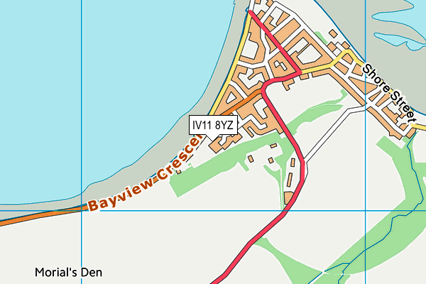 IV11 8YZ map - OS VectorMap District (Ordnance Survey)
