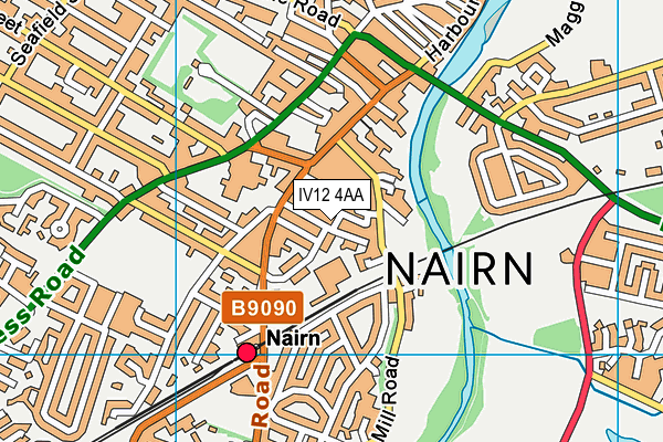 IV12 4AA map - OS VectorMap District (Ordnance Survey)