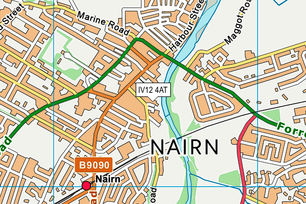 IV12 4AT map - OS VectorMap District (Ordnance Survey)