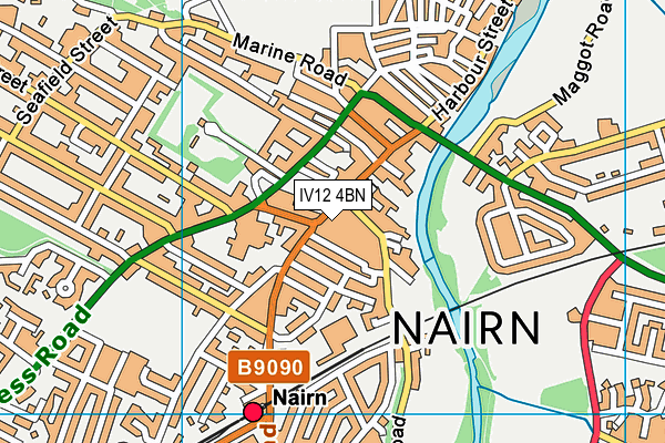 IV12 4BN map - OS VectorMap District (Ordnance Survey)