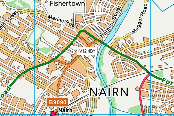 IV12 4BY map - OS VectorMap District (Ordnance Survey)