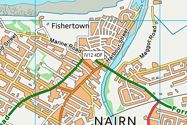 IV12 4DF map - OS VectorMap District (Ordnance Survey)