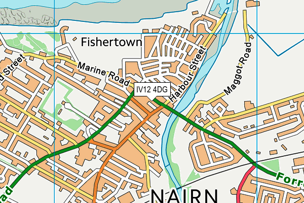 IV12 4DG map - OS VectorMap District (Ordnance Survey)