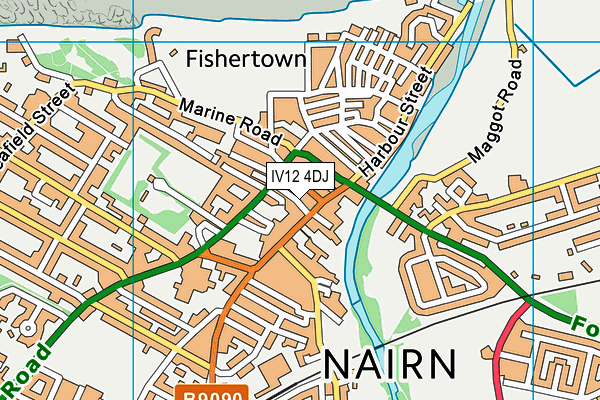 IV12 4DJ map - OS VectorMap District (Ordnance Survey)