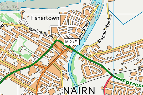 IV12 4EJ map - OS VectorMap District (Ordnance Survey)