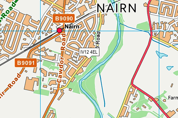 IV12 4EL map - OS VectorMap District (Ordnance Survey)