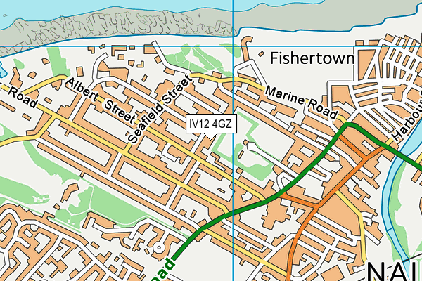 IV12 4GZ map - OS VectorMap District (Ordnance Survey)