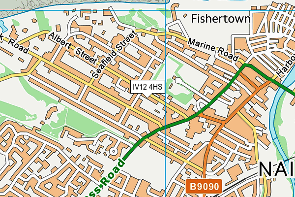 IV12 4HS map - OS VectorMap District (Ordnance Survey)