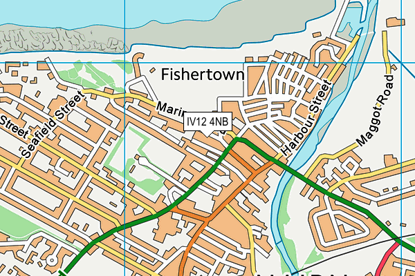 IV12 4NB map - OS VectorMap District (Ordnance Survey)