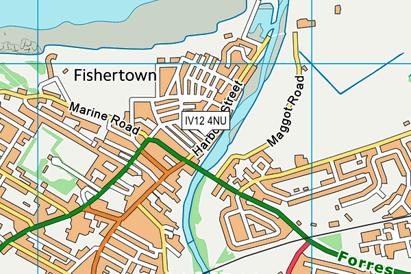 IV12 4NU map - OS VectorMap District (Ordnance Survey)