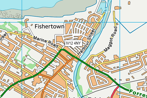 IV12 4NY map - OS VectorMap District (Ordnance Survey)