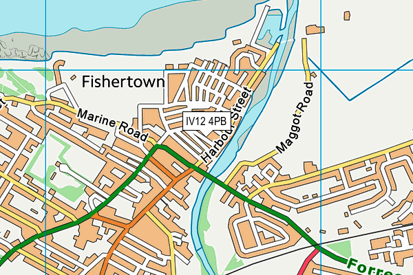 IV12 4PB map - OS VectorMap District (Ordnance Survey)