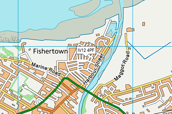 IV12 4PF map - OS VectorMap District (Ordnance Survey)